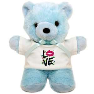  Teddy Bear Blue LOVE Lips   Peace Symbol 