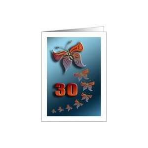  butterfly birthday 30 years old Card Toys & Games