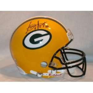  Autographed A.J. Hawk Helmet   Packers Full Proline 