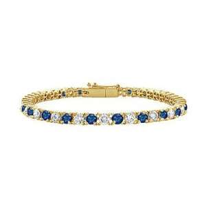   and Diamond Tennis Bracelet  14K Yellow Gold 1.00 CT TGW Jewelry
