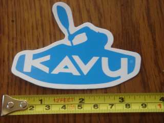 KAVU Clothing STICKER Decal PADDLE Kayak  
