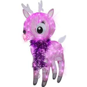 Ice Sculpture Sassy Pink Reindeer