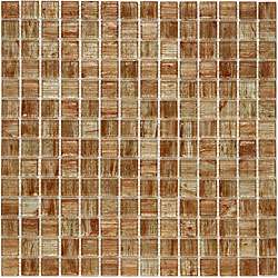   in Tan Gold Translucent Glass Mosaic Tile (Case of 13)  