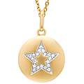 14k Gold and Silver 1/10ct TDW Diamond Accent Star Necklace (H I, I2 