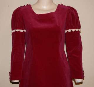Vintage Dress   1960s Mod Red Velvet Mini Dress  