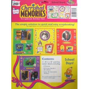  Cherished Memories Scrapbook Sticker Set   School Days 