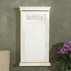 Avery Antique White Jewelry Armoire  