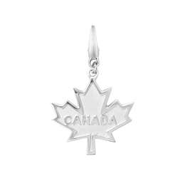 Sterling Silver Canadian Maple Leaf Charm  