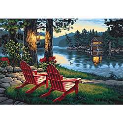 Paint By Number Large Adirondack Evening Paint Kit  
