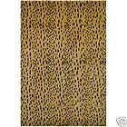 Handmade Leopard Print Beige Wool Carpet Rug 6 x 9