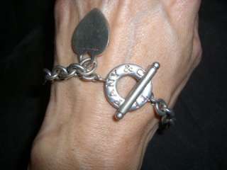 Tiffany & Co Heart Sterling 925 Toggle Link Bracelet  
