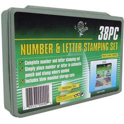 Number and Letter 38 piece Metal Stamping Set  
