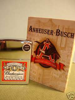 BUDWEISER ZIPPO LIGHTER New w/Box & Seal Anheuser Busch  