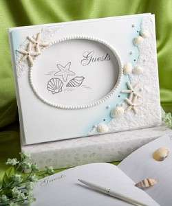 Finishing Touches Beach Theme Wedding Guest Book  