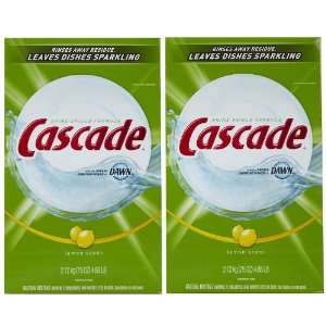 Cascade Dishwasher Detergent Powder, Lemon Scent, 75 oz (Pack of 6 