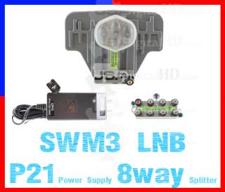 DIRECTV SWM3 LNB POWER SUPPLY 8 WAY SWM 3 SPLITTER DTV  