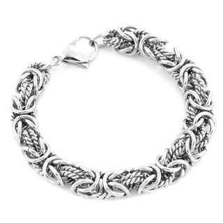 Stainless Steel Intricate Byzantine Bracelet  