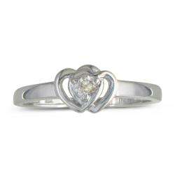   Heart Diamond Solitaire Promise Ring (J/K I2 I3)  