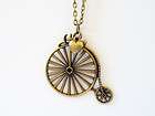   heart bicycle bronze vintage inspired necklace 20 handmade bike