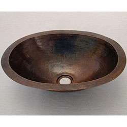 Copper 16 inch Oil Rubbed Bronze Oval Sink  