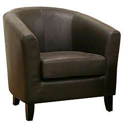 Frederick Dark Brown Leather Club Chair  