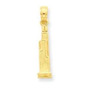  14k 3 D  Tower Pendant Jewelry