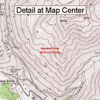  USGS Topographic Quadrangle Map   Handies Peak, Colorado 
