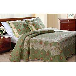 Sage Bliss Full/ Queen size Quilt Set  