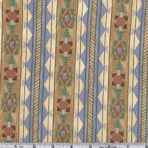  45 Wide Back In The Saddle Aztec Sky Blue Fabric By The 