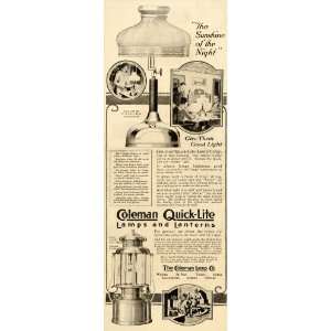   Lantern Quick Lite Candle Power   Original Print Ad