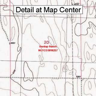  USGS Topographic Quadrangle Map   Dunlap Ranch, Colorado 