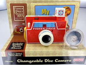 Fisher Price Changeable Disc CAMERA with Bonus Photo Album flash snaps 