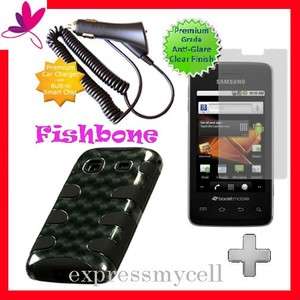   Screen + 2D MP FISHBONE Case Cover Boost Mobile SAMSUNG GALAXY PREVAIL