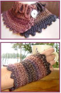Loopy Warmers   Crochet Pattern for Neck Warmer & Wrist Warmers  