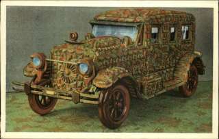 PRINCETON MA Auto Museum Wellet Wooden Car Old Postcard  