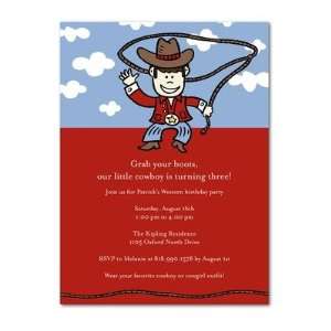  Birthday Party Invitations   Cowboy Lasso By Jill Smith 