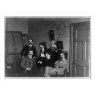 Historic Print (L) Portrait group in Whistlers London studio 