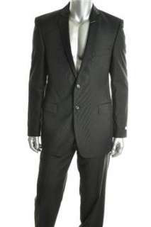 Calvin Klein NEW Mens 2 Button Suit Black Wool 38R  