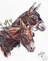 Kate and Jack Mules Giclee Lowell Davis  