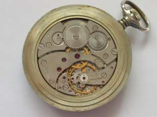 Vintage soviet MOLNIJA URAL LEGEND open face pocket watch 18J 