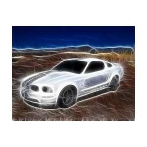   wisp white Ford Mustang pop art #ed to 25 comes COA 