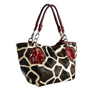   Vicky Giraffe Print Faux Leather Satchel Bag Handbag Purse Shoes