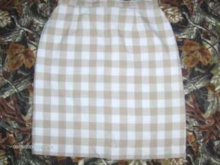 TR BENTLEY Classy lined CHECKERED Career SKIRT sz 12  