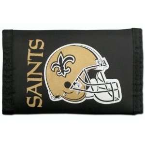  New Orleans Saints Nylon Trifold Wallet