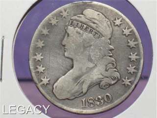 1830 SILVER CAPPED BUST HALF DOLLAR (PP+  