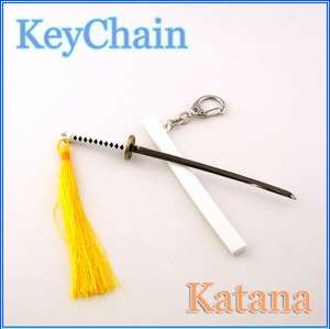 Cross Fir Miniature weapons metal model Katana Keychain ring Christmas 