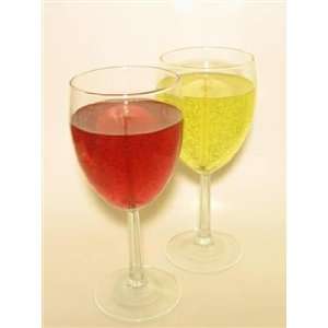Chardonnay and Merlot wine glass candles 