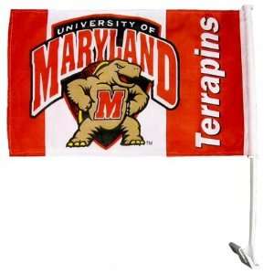  University of Maryland Terrapins Car Flag,two Sided Maryland 