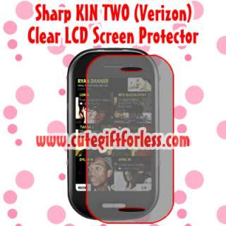 Clear LCD Screen Protector for Sharp Kin Two Verizon  
