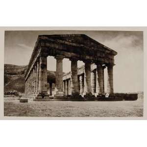  1926 Ruins Greek Temple Segesta Doric Columns Sicily 
